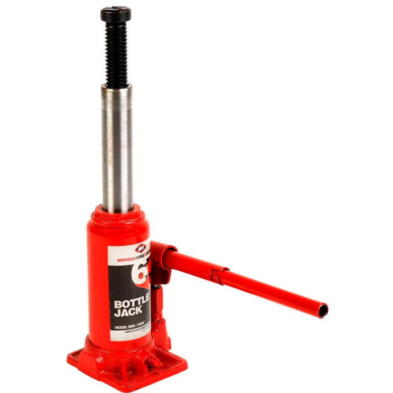 AFF Heavy Duty 6 Ton Bottle Jack with Plastic Carrying Case, Machine Hardened Steel Saddles, Centered Pumps and Rams, 3506C - Image 5